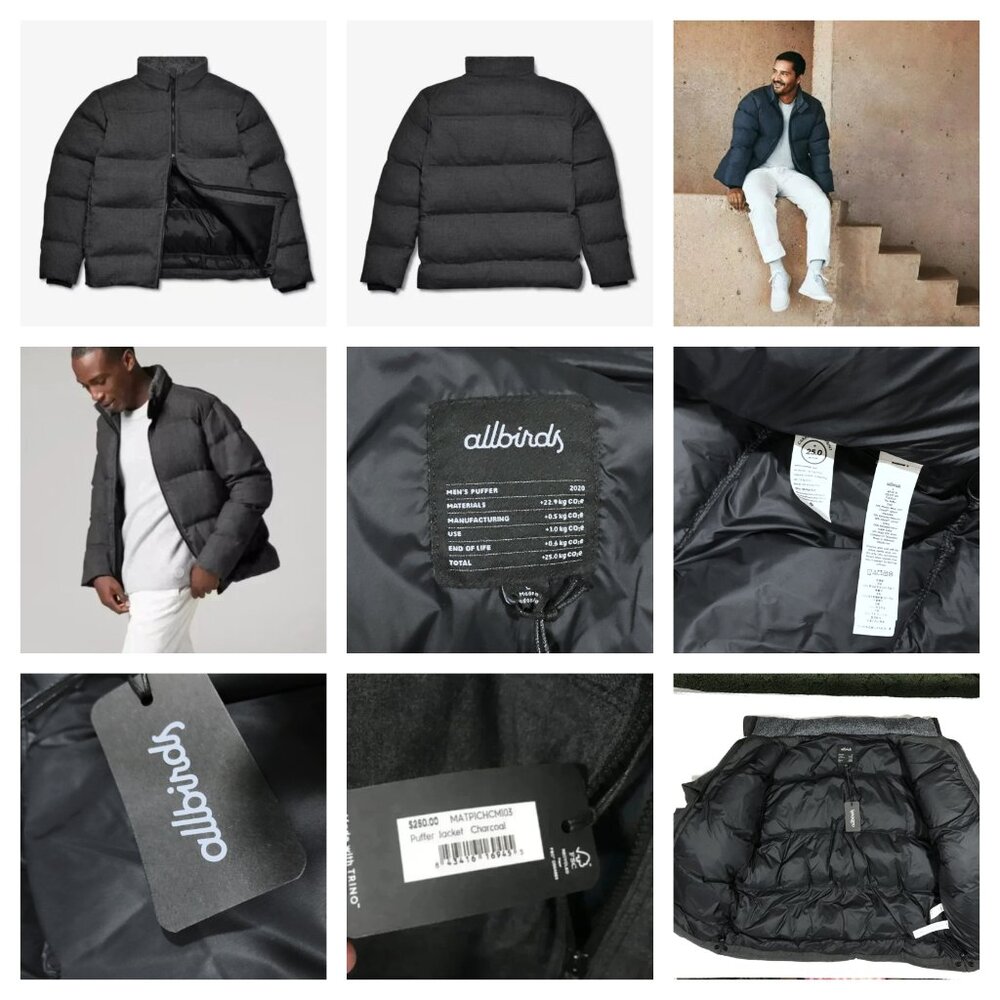 Allbirds Puffer Jacket Coat Men L NEW - Picture 15 of 15